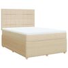 vidaXL Krevet s oprugama i madracem krem 160x200 cm od tkanine