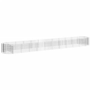 vidaXL Gabionska povi&scaron;ena gredica od pocinčanog željeza 600x100x50 cm