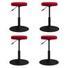 vidaXL Blagovaonske stolice 4 kom crvena boja vina bar&scaron;unaste