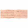 vidaXL Stolna ploča svjetlosmeđa 180x60x(2-4) cm obrađena hrastovina