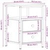 vidaXL Noćni ormarići 2 kom. Crni hrast 34x35,5x50 cm Inženirsko drvo