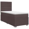 vidaXL Boxspring krevet s madracem Tamno smeđa 90 x 200 cm Tkanina