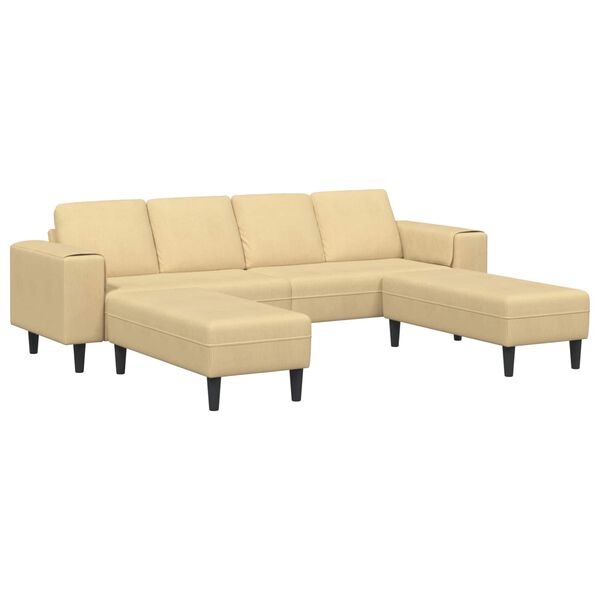 vidaXL Sofa s jastukom Siva zelena 250 x 188 x 76 cm Kordura tekstil