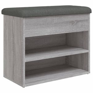 vidaXL Klupa za cipele siva boja hrasta 62x32x50 cm konstruirano drvo