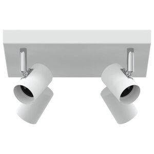 vidaXL Stropni reflektor s reflektorima Bijelo 26 x 26 x 11,5 cm Metal