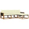 vidaXL Set vanjskih sofa s jastukom 4 pcs Prirodna i krem