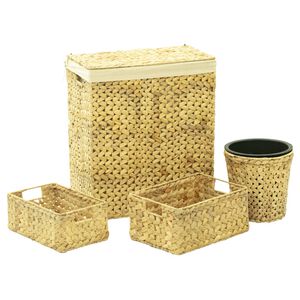 vidaXL 4-dijelni kupaonski set od vodenog zumbula