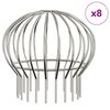 vidaXL Za&scaron;tita od li&scaron;ća za žljeb 8 pcs Srebrno 160 mm Nehrđajući čelik