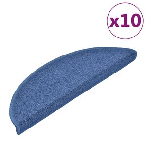 vidaXL Prostirke za stepenice 10 kom 56x17x3 cm plave poluokrugle