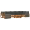 vidaXL Set vanjskih sofa 8 kom. Prirodna i antracit