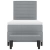 vidaXL Krevet s opruga kutije Svijetlo siva 90 x 190 cm tkanina