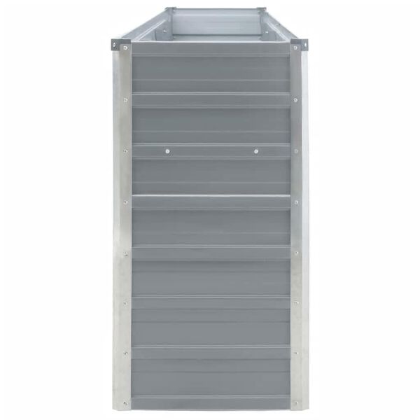 vidaXL Povi&scaron;ena vrtna gredica 320 x 40 x 77 cm pocinčani čelik siva