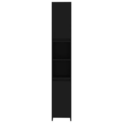 vidaXL Kupaonski ormarić crni 30 x 30 x 183,5 cm konstruirano drvo