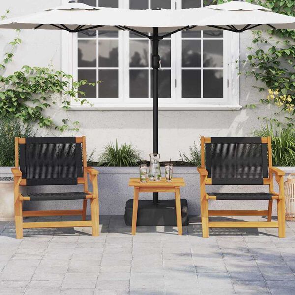 vidaXL Vanjski set za objedovanje Smeđa Čvrsto drvo akacije