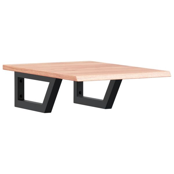 vidaXL Zidna polica za umivaonik od čelika i masivne hrastovine