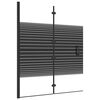 vidaXL Sklopiva pregrada za tu&scaron; ESG 120 x 140 cm crna