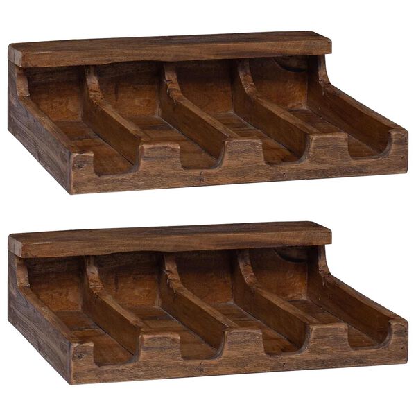 vidaXL Kutija Smeđa 36 x 30 x 10 cm Čvrsto mahagonijsko drvo