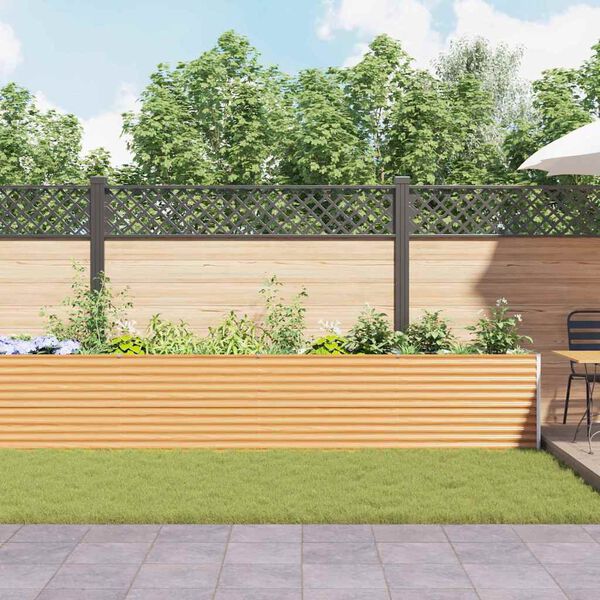 vidaXL Povi&scaron;ena vrtna gredica 582 x 50 x 68 cm Cinkani čelik