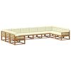 vidaXL Set vanjskih sofa 10 kom. Prirodna i krem