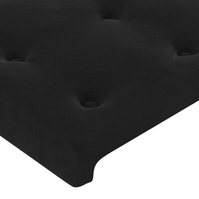 vidaXL Uzglavlje crno 80 x 5 x 78/88 cm baršunasto