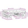 vidaXL Set vanjskih sofa s jastukom 10 pcs Prirodna i svijetlo siva