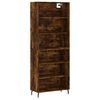 vidaXL Visoka komoda dimljeni hrast 69,5x32,5x180 cm konstruirano drvo