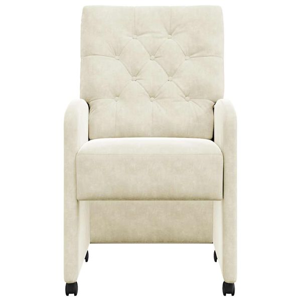 vidaXL Blagovačke stolice s kotačima 2 pcs Krema 58 x 67 x 97 cm