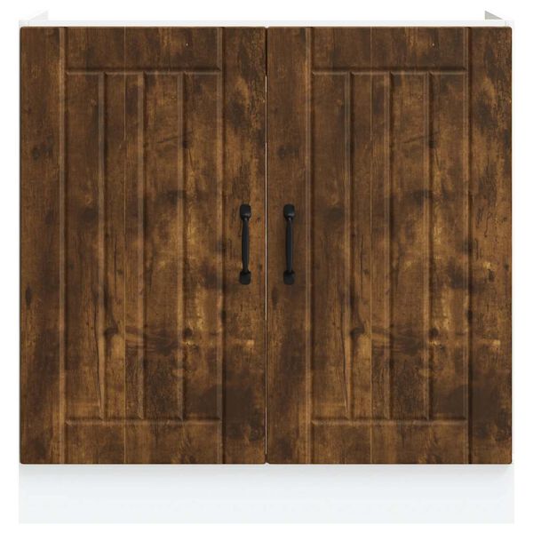 vidaXL Donji ormarić za umivaonik Lucca boja hrasta konstruirano drvo