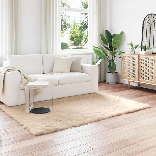 vidaXL Umjetni Tepih od Ovčje Kože Tafalla Bež 160 x 230 cm Poliester