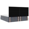 vidaXL Krevet s prostorom za pohranu s LED-om Tamno siva 200 x 200 cm