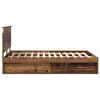 vidaXL Krevetna konstrukcija s uzglavljem Staro drvo 135 x 190 cm