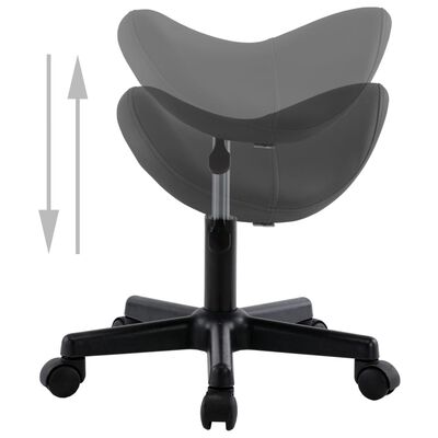 vidaXL Radni stolac od umjetne kože sivi