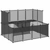 vidaXL Kavez za male životinje crni 143 x 107 x 93 cm PP i čelik