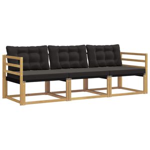 vidaXL Set vanjskih sofa 3 kom. Bijela i crna