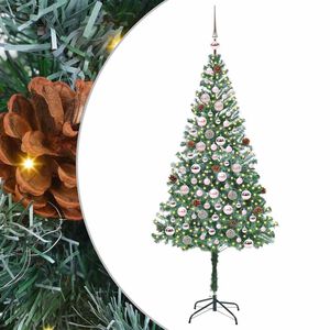 vidaXL Umjetno božićno drvce Zelena 180 cm PVC i čelik