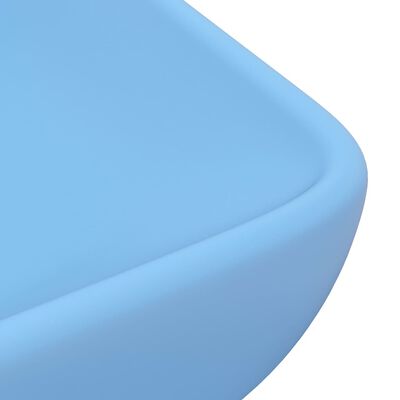 vidaXL Luksuzni pravokutni umivaonik mat plavi 71 x 38 cm keramički