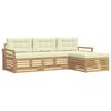 vidaXL Set vanjskih sofa 4 pcs Bijela i krem