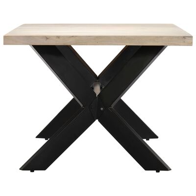 vidaXL Blagovaonski stol od izbijeljenog drva manga 140 x 70 x 75 cm