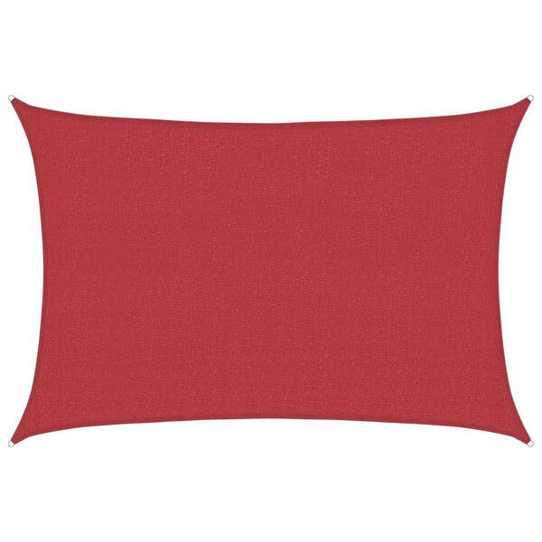 vidaXL Jedro za zaštitu od sunca 160 g/m² crveno 2,5 x 4 m HDPE