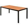 vidaXL Vrtni stol smeđi 185 x 90 x 74 cm aluminijum i WPC