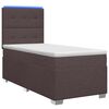 vidaXL Boxspring krevet s madracem Tamno smeđa 90 x 200 cm Tkanina