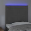 vidaXL LED uzglavlje tamnosivo 100x5x118/128 cm baršunasto