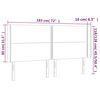 vidaXL LED uzglavlje tamnosivo 183 x 16 x 118/128 cm od tkanine