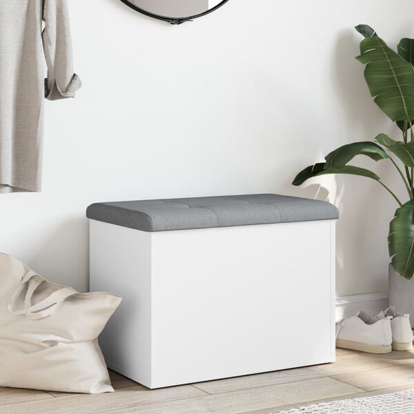 vidaXL Klupa za odlaganje bijela 62x42x45 cm inženjerski drvo