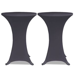 vidaXL Rastezljivi Stolnjak 2 kom 60 cm Antracit boja