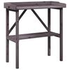 vidaXL Stol za biljke s policom sivi 78x38x82,5 cm masivna jelovina