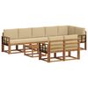 vidaXL Set vanjskih sofa s jastukom 9 pcs Prirodna i bež