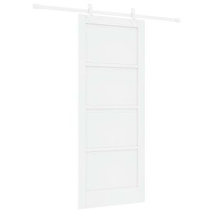 vidaXL Klizna vrata Bijela 83 x 202 cm Masivna borovina