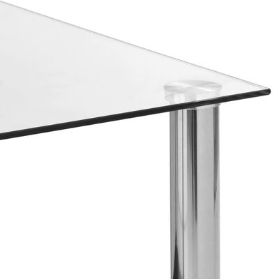 vidaXL Bočni stolić prozirni 45 x 50 x 45 cm od kaljenog stakla