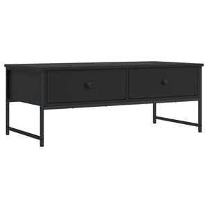 vidaXL Stolić za kavu crni 101 x 49 x 39,5 cm od konstruiranog drva